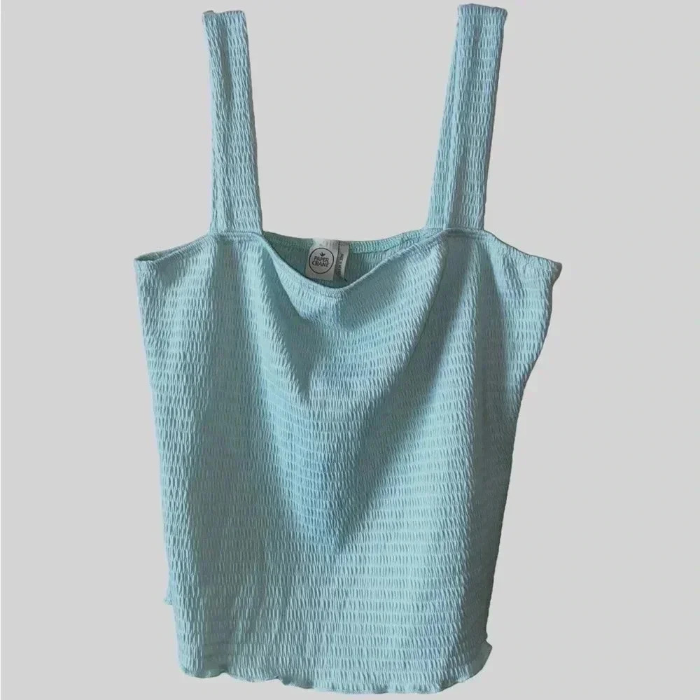 PAPER CRANE | Basic Crop Top Solid Sleeveless Stretch Crop Vest Size L - Picture 2 of 5